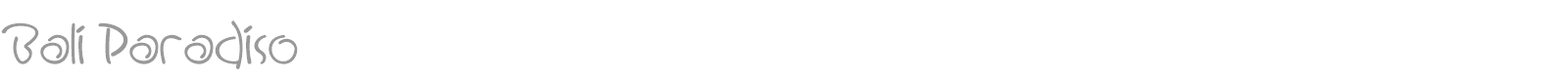 Bali Paradiso font preview